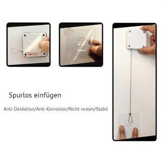 Gadgenius - Automatischer Türschließer – Bohrfrei, Zugband, für sanftes & leises Schließen | Selbstschließend, Kindersicher